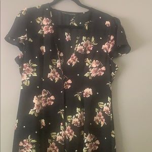 Zara Floral midi dress large